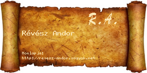 Révész Andor névjegykártya